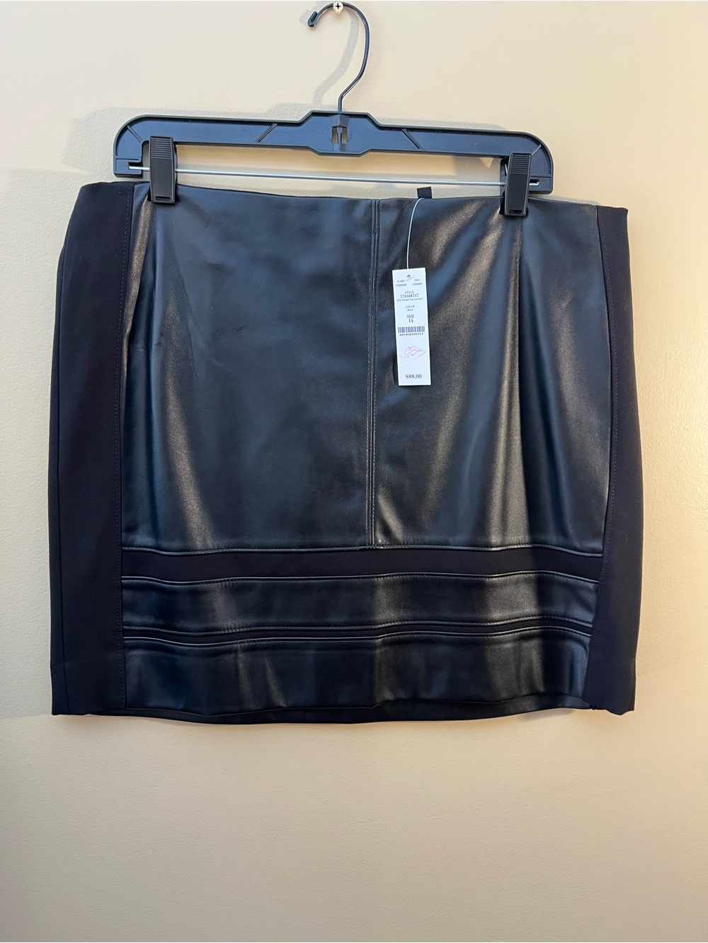 Faux Leather Black above the knee Skirt